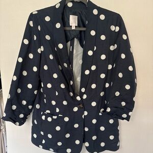 LC Lauren Conrad Navy Blazer with White Polka Dots and shorts set